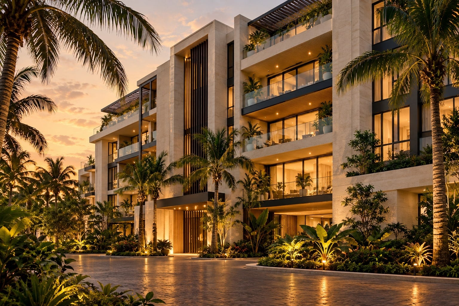 Architecture résidentielle contemporaine dans un cadre tropical